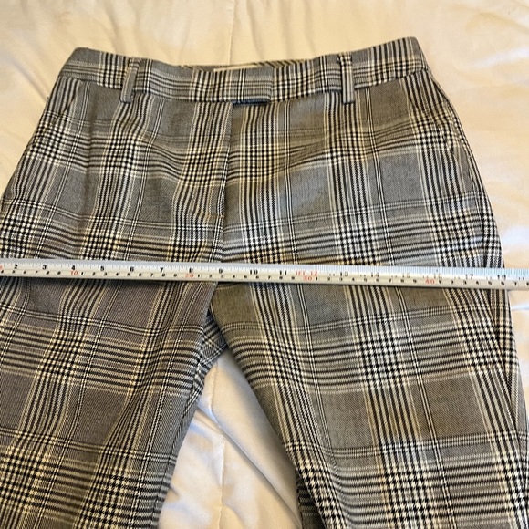 Reiss Plaid Trousers, Ankle length Size 4, office corporate chic, Grey & Black - Picture 13 of 15